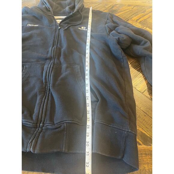 WearGuard Full Zip Hooded Sweatshirt Jacket Men 2XL Work Outdoor Blue Collar - Picture 5 of 8